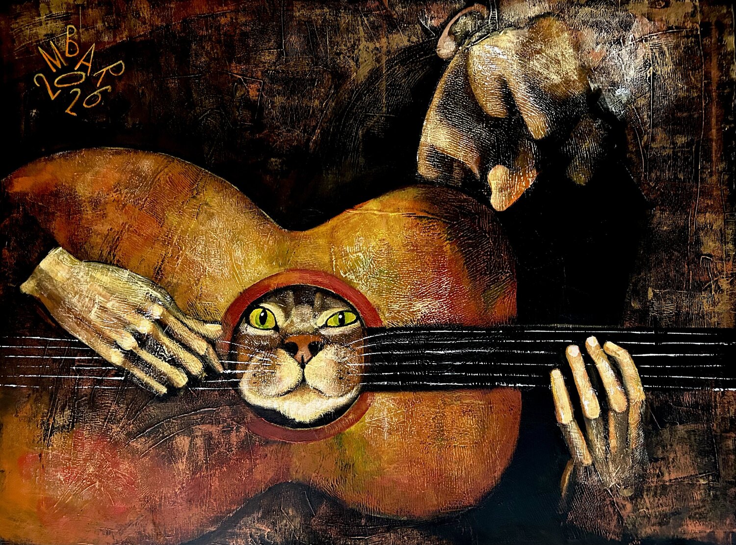 Catgut Mikhail Baranovskiy Original painting for sale