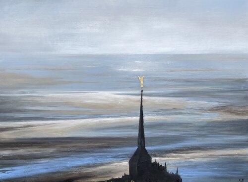 Archange Saint Michel by Claire Jombart, Painting for Sale on Select