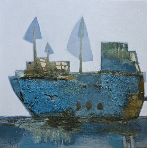 Der alte Kutter by Conny Niehoff, Painting for Sale on Select