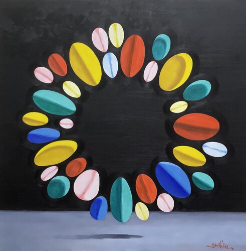 Musical effect (Music festival) by Yothin Kanokbanpot, Painting for Sale on Select