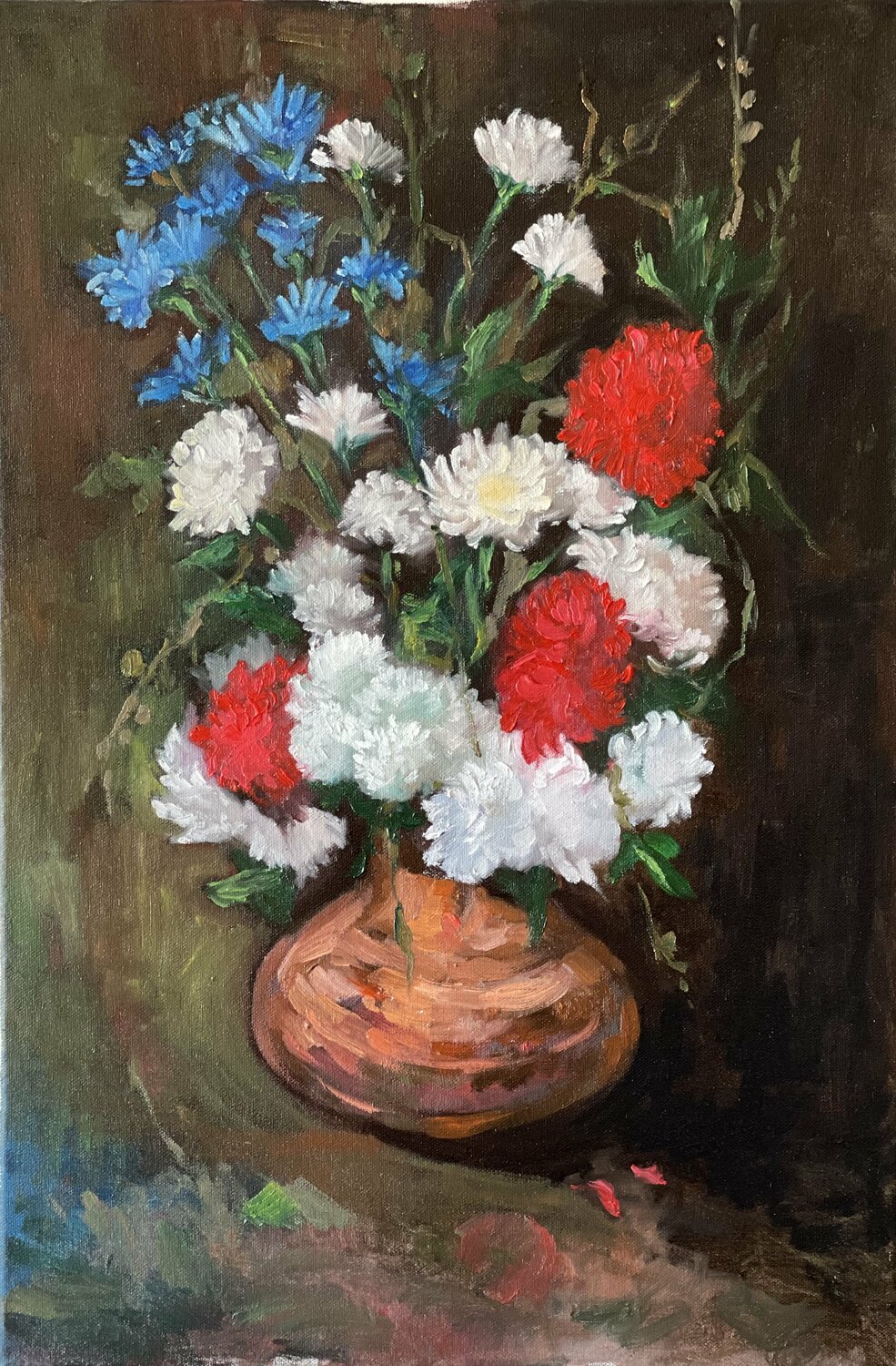 The Chrysanthemums Yothin Kanokbanpot Original painting for sale