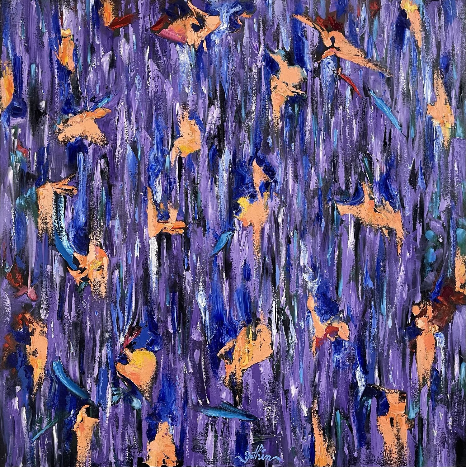 Algorithmed illusions Yothin Kanokbanpot Original painting for sale