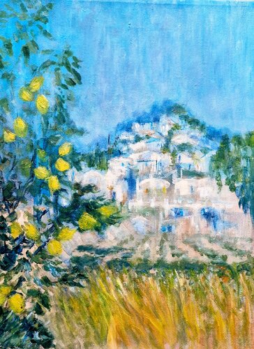'Lemons in the South' by Aase Lind, Painting for Sale on Select