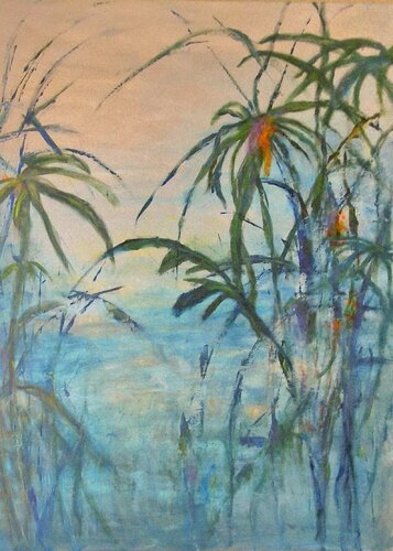 'Tropical Garden 2' by Aase Lind, Painting for Sale on Select