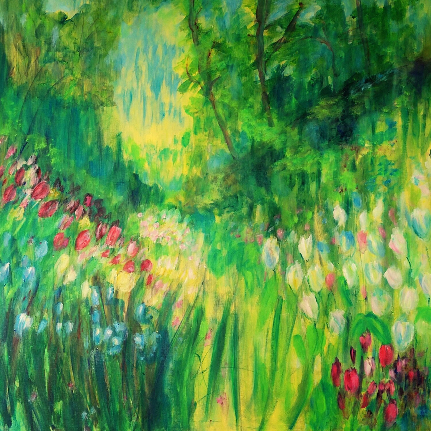 'Spring Tulips' Aase Lind Original painting for sale