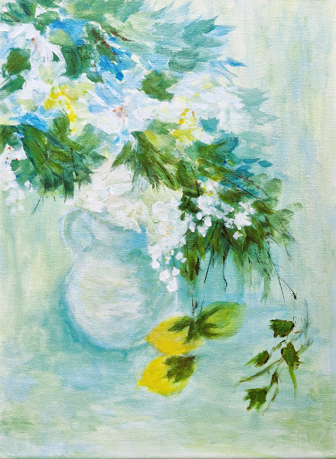 Fruit & Flowers Aase Lind Original painting for sale