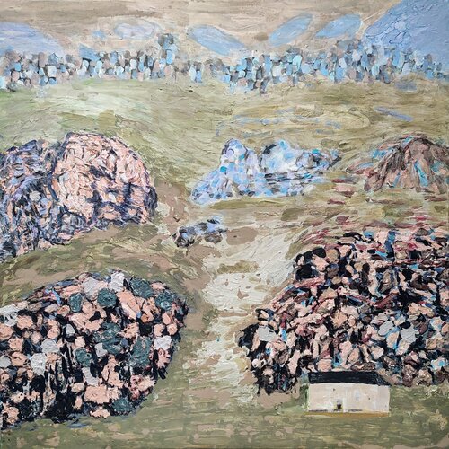HOMENAJE A LA TIERRA 44. Silencio en las altas Montañas. Farrera. Catalunya. Spain by JOAN PARRAMON, Painting for Sale on Select