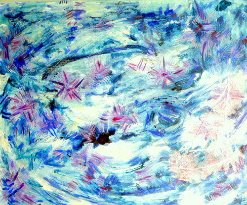 Diálogo de partículas antes de la creacion. Dialogo con el aire by JOAN PARRAMON, Painting for Sale on Select