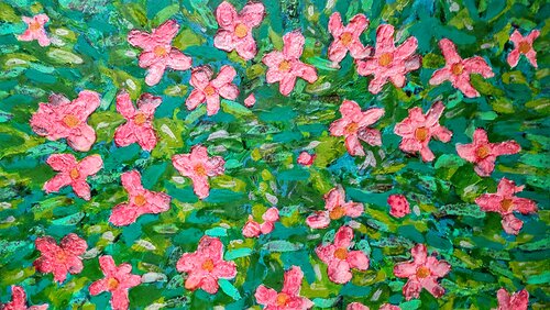 Rosas sobre Verde. Flores by JOAN PARRAMON, Painting for Sale on Select