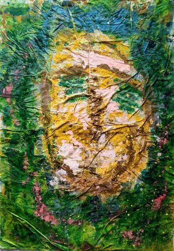 Abstracción. Autorretrato 11/2025. Telas encontradas by JOAN PARRAMON, Painting for Sale on Select
