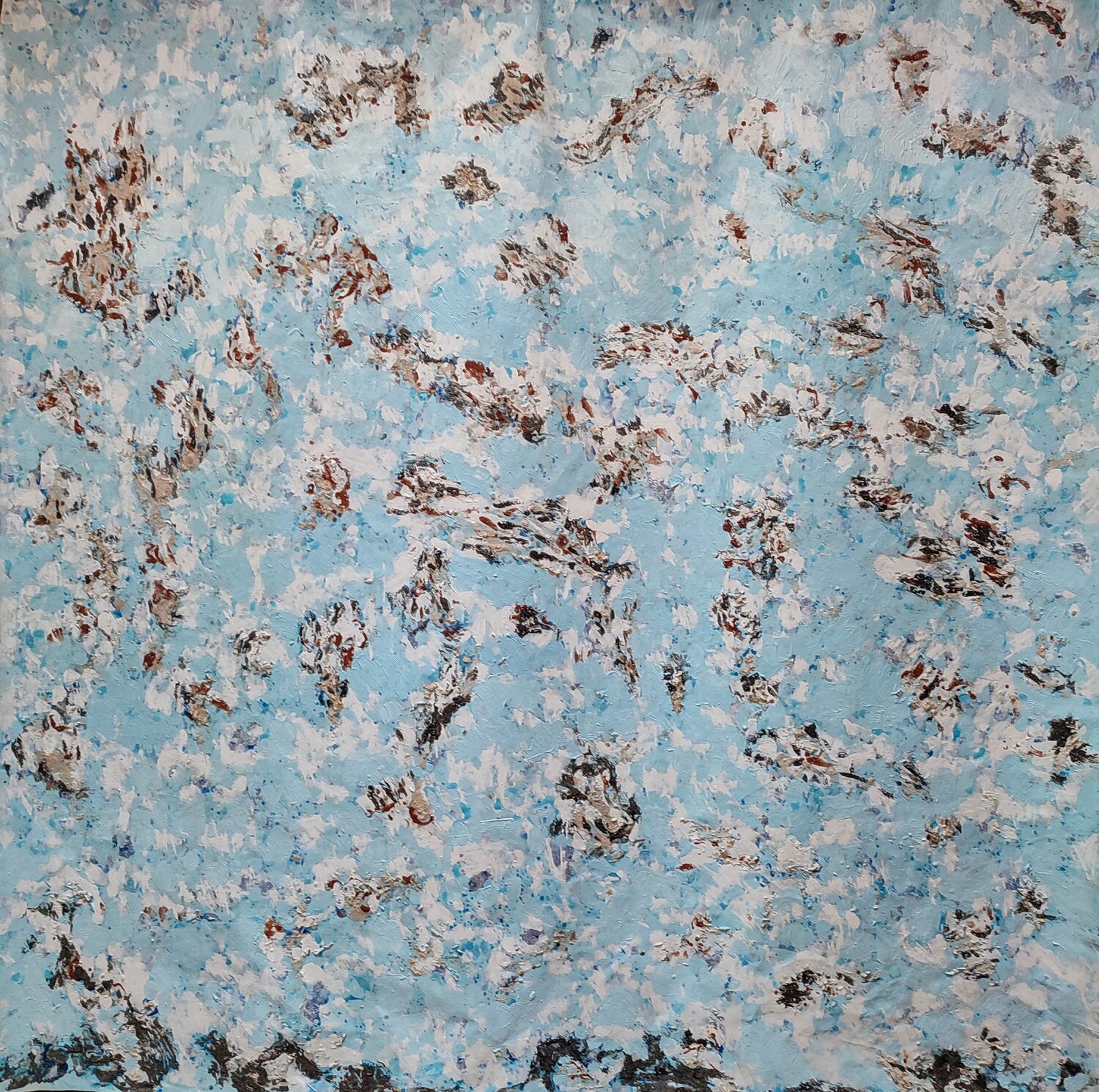 HOMENAJE A LA TIERRA 57.  Larimar. República Dominicana JOAN PARRAMON Original painting for sale