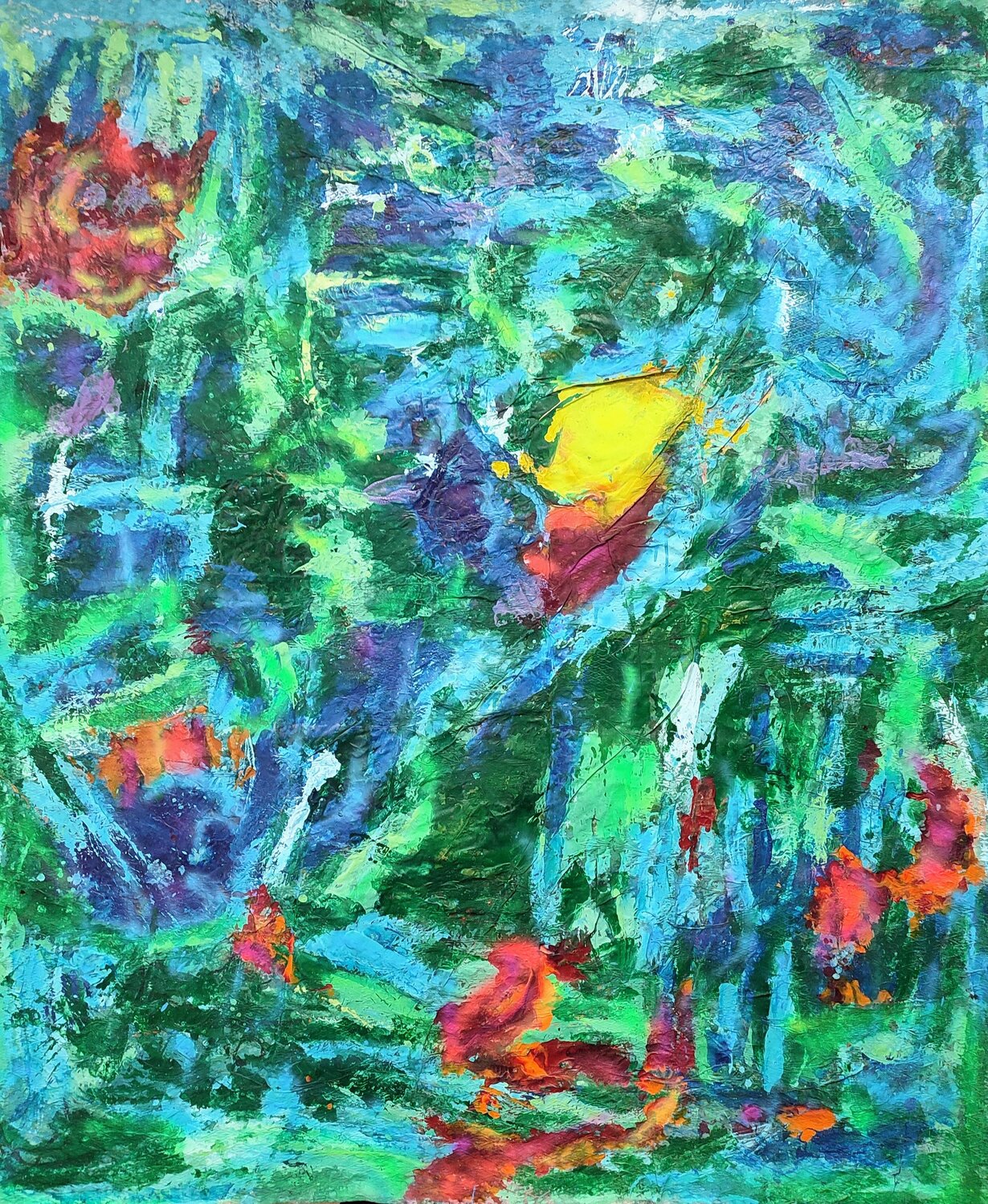 Abstracción 1. 2024. Telas encontradas JOAN PARRAMON Original painting for sale