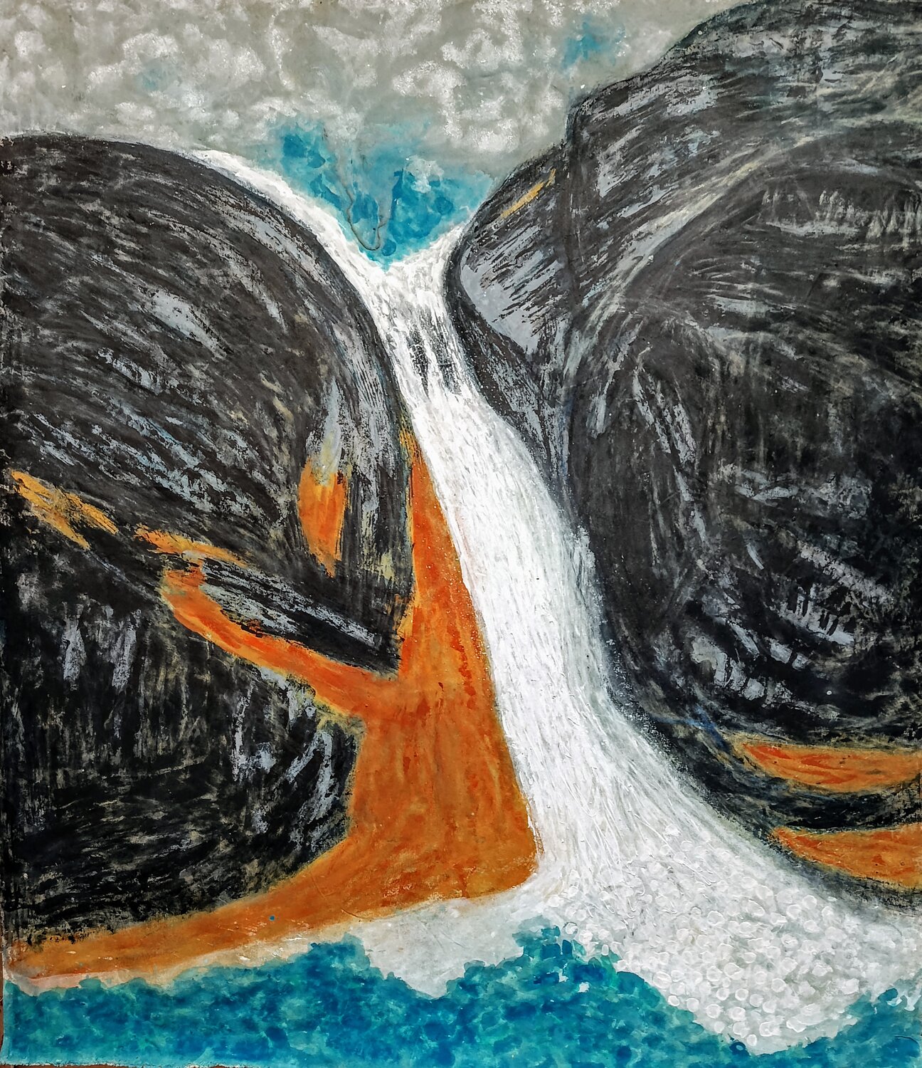 Cascada. Manantial. JOAN PARRAMON Original painting for sale