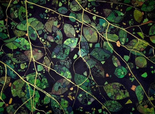 Empreintes végétales by Sophie Cantou, Painting for Sale on Select
