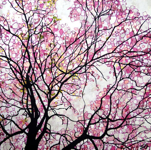 Arbre en fleurs by Sophie Cantou, Painting for Sale on Select
