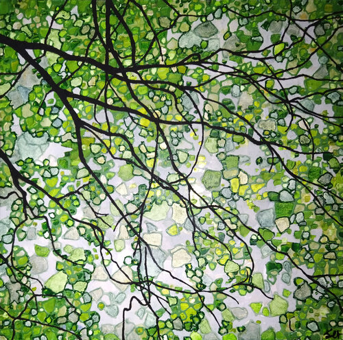 Fraîcheur végétale by Sophie Cantou, Painting for Sale on Select