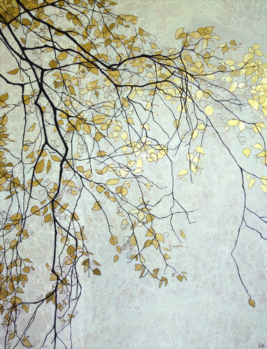 Feuilles d'or by Sophie Cantou, Painting for Sale on Select
