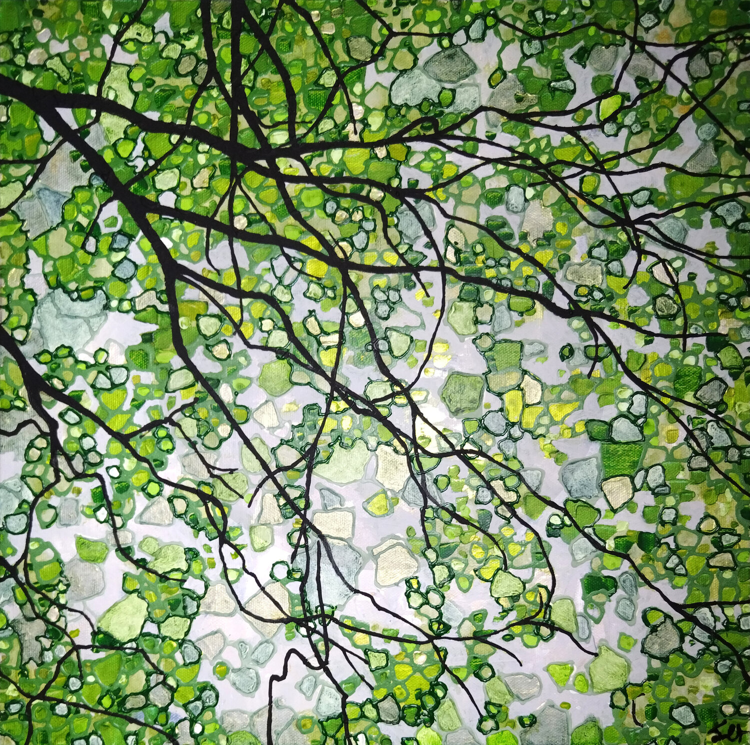 Fraîcheur végétale Sophie Cantou Original painting for sale