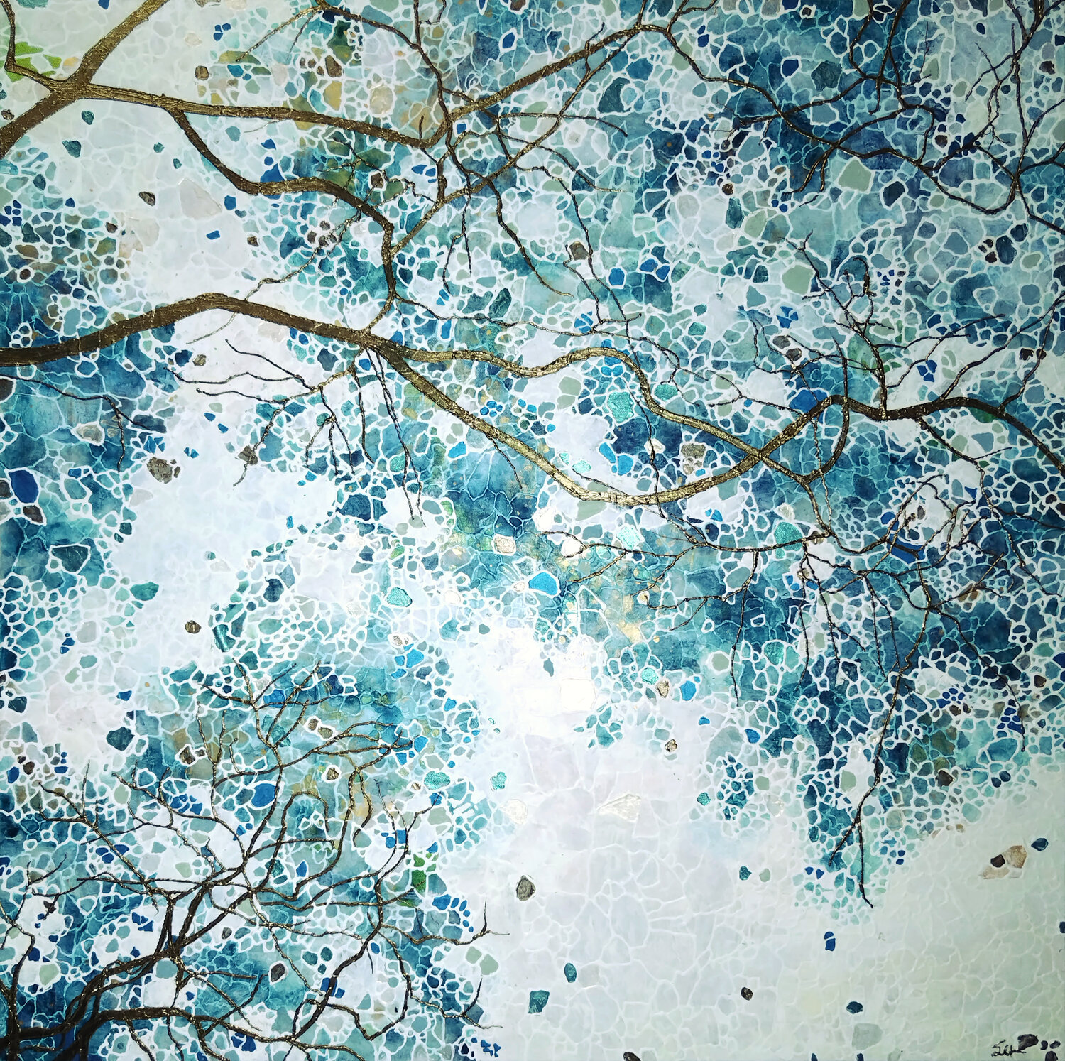 Arbre bleu Sophie Cantou Original painting for sale