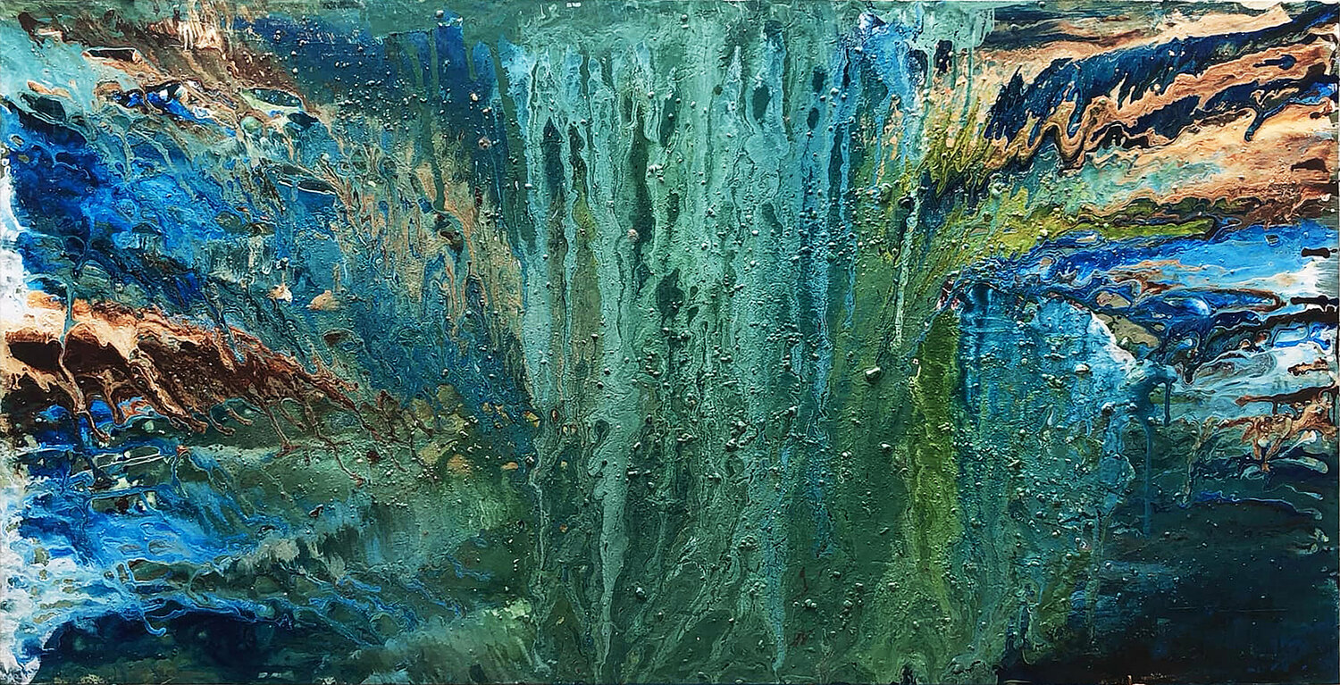 Thiên nhiên huyền bí Tứ Bảo Hoàng Lâm Original painting for sale