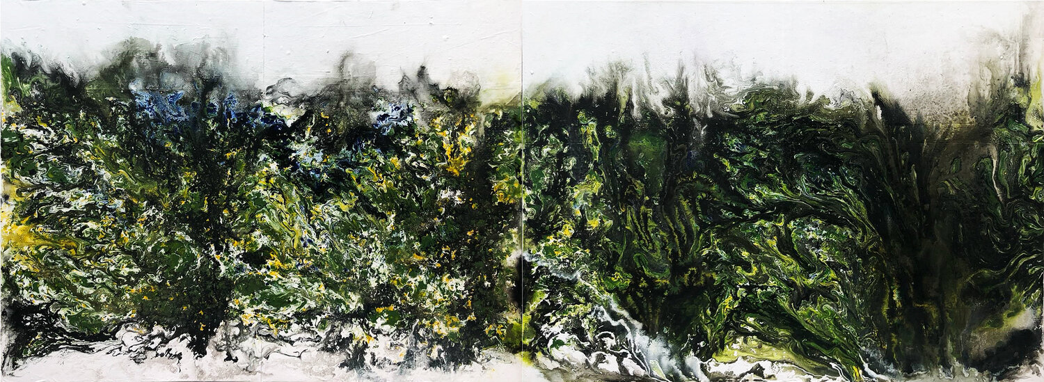 Phiêu bạt giữa trời mây Tứ Bảo Hoàng Lâm Original painting for sale