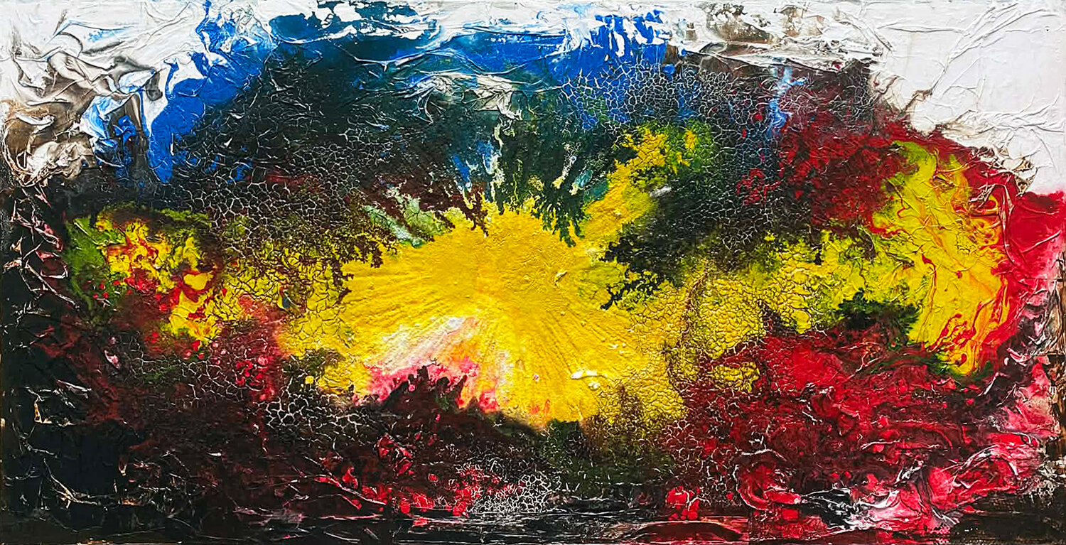 Vạt nắng chiều xuân Tứ Bảo Hoàng Lâm Original painting for sale