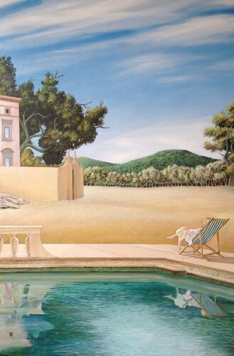 La casa dietro le colline by Cecco Mariniello, Painting for Sale on Select