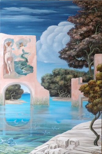 La casa dell'infanzia by Cecco Mariniello, Painting for Sale on Select