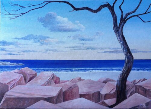 Marina di Pisa by Cecco Mariniello, Painting for Sale on Select