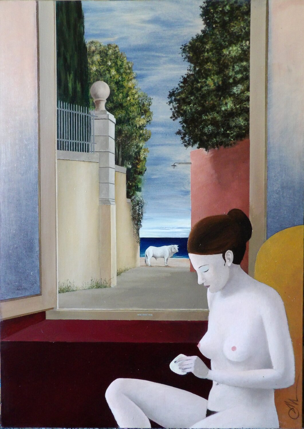 Presso la finestra Cecco Mariniello Original painting for sale