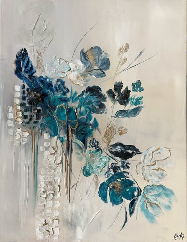 Blue Harmony by Sumali Piyatissa, Painting for Sale on Select