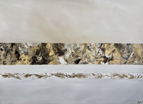 Whispers of gold by Sumali Piyatissa, Painting for Sale on Select
