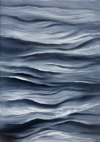 Waves in Melody by Sumali Piyatissa, Painting for Sale on Select