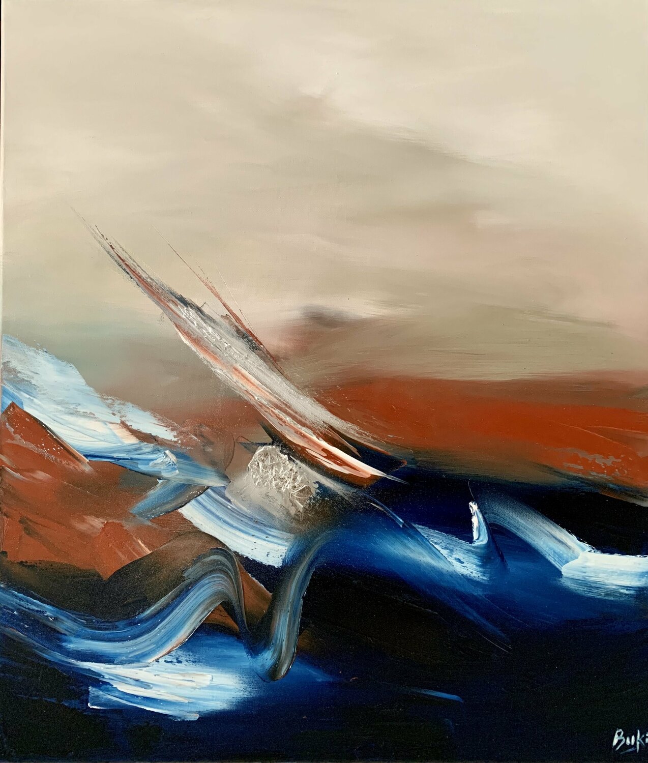 Sand dune Sumali Piyatissa Original painting for sale