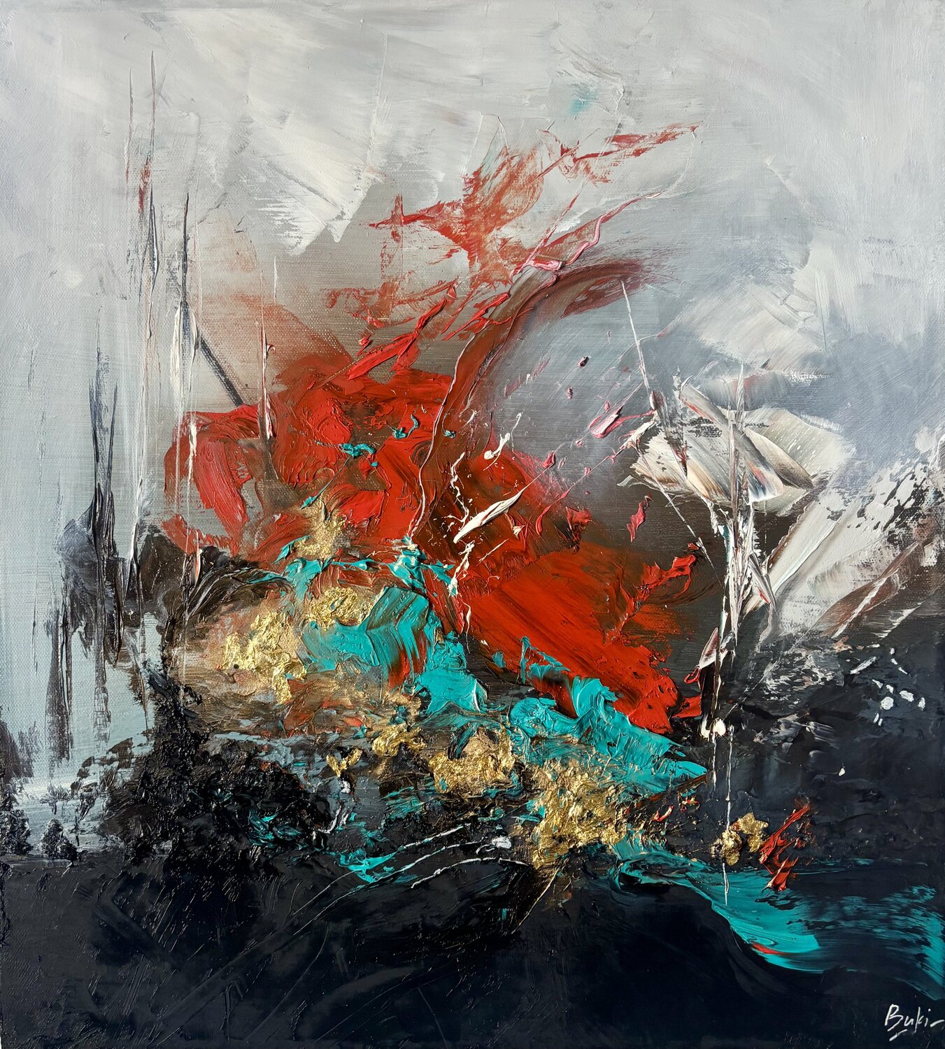 Burst of color Sumali Piyatissa Original painting for sale