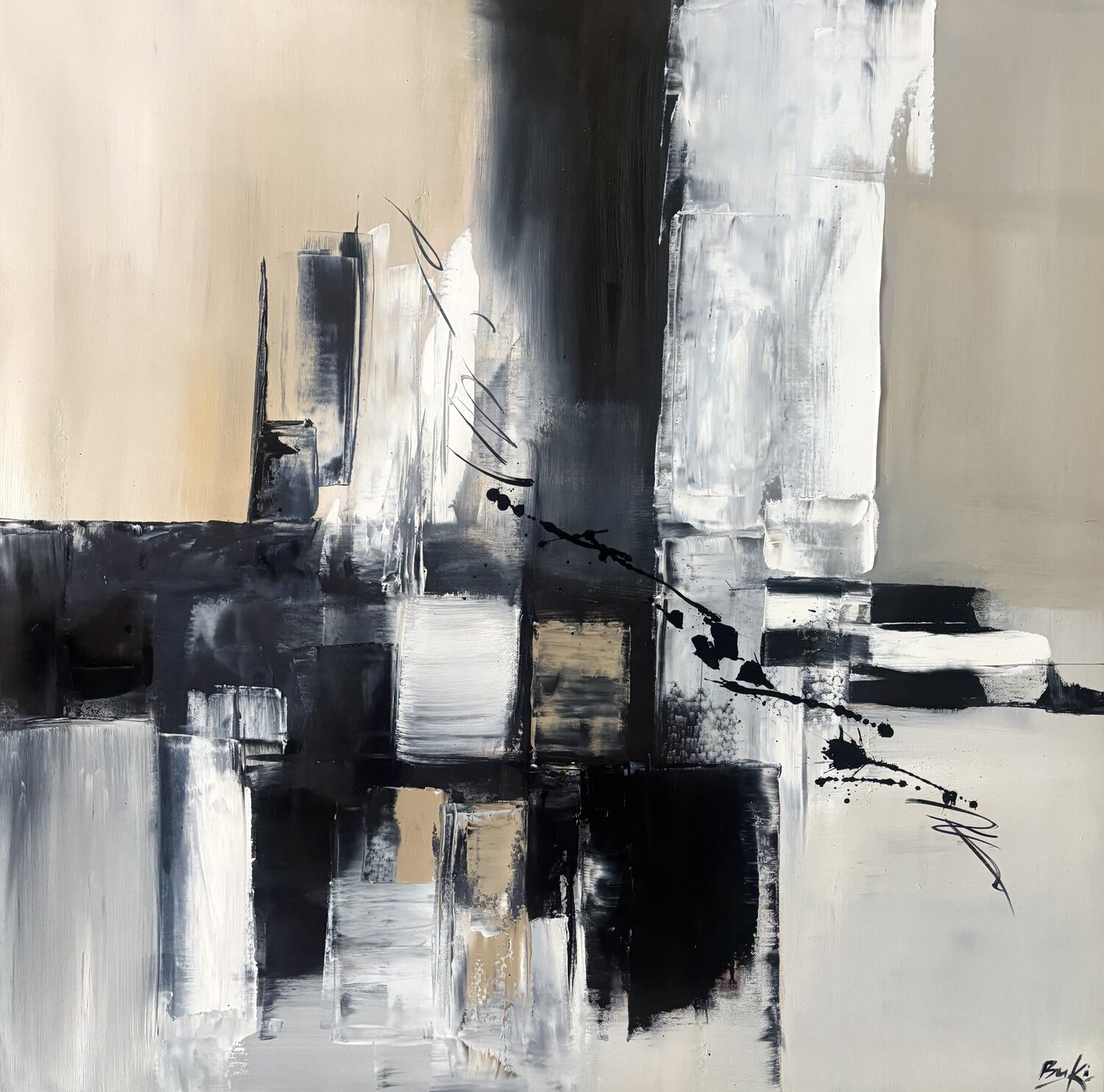 Lines and spaces Sumali Piyatissa Original painting for sale