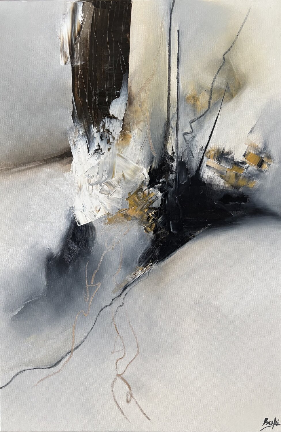 The Quiet shift Sumali Piyatissa Original painting for sale