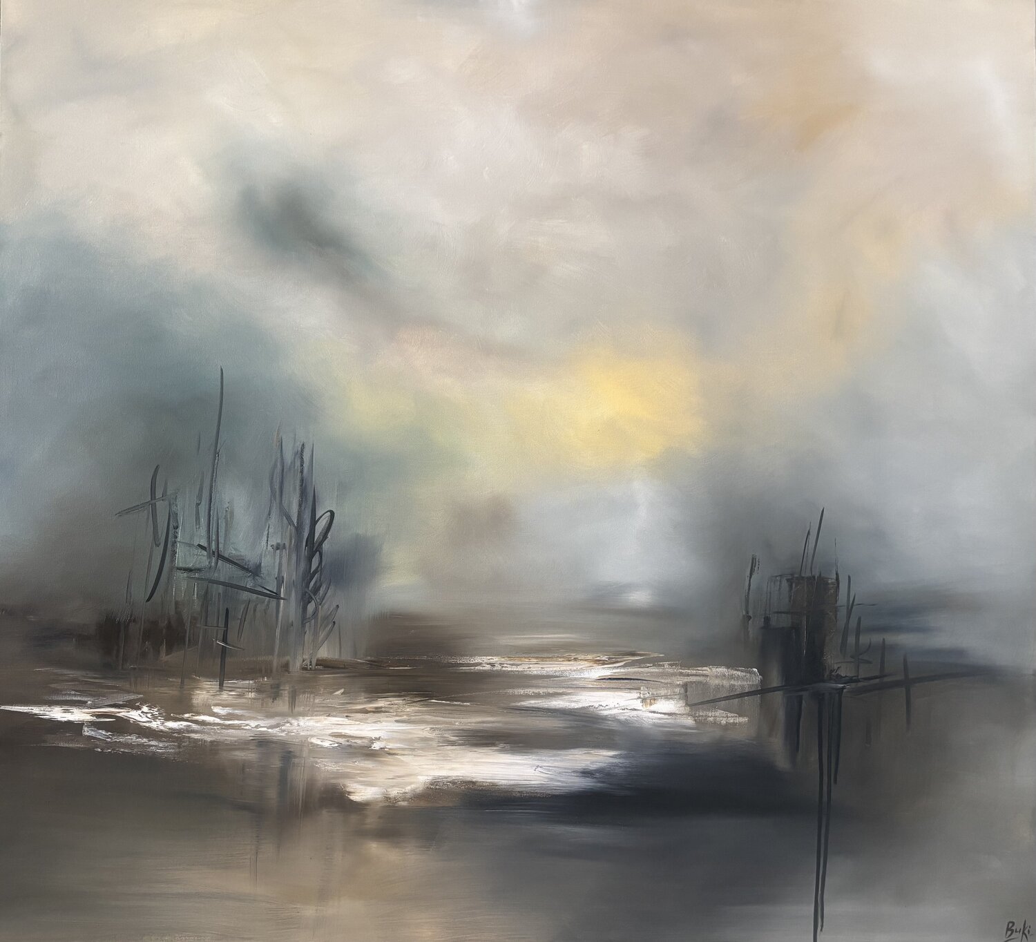 Stillness between breaths Sumali Piyatissa Original painting for sale