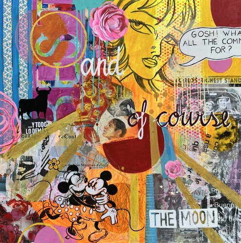 And of course the moon by María Burgaz, Painting for Sale on Select