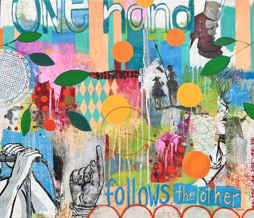 One hand follows the other by María Burgaz, Painting for Sale on Select