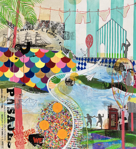 Comig and going by María Burgaz, Painting for Sale on Select