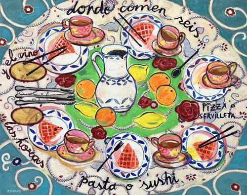 Las horas by María Burgaz, Painting for Sale on Select