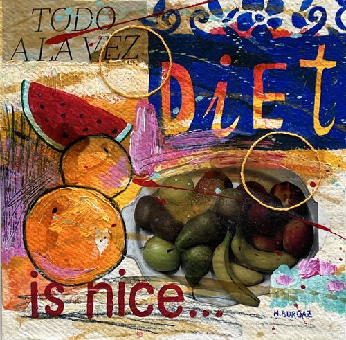 Diet is nice by María Burgaz, Painting for Sale on Select