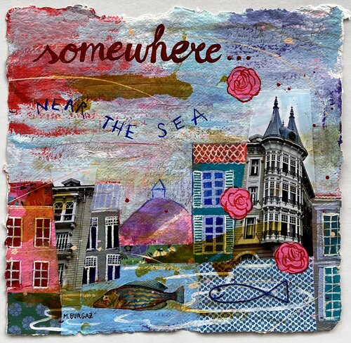 Somewhere near the sea by María Burgaz, Painting for Sale on Select