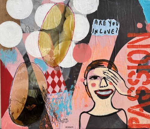 Are you in love? / Me is you by María Burgaz, Painting for Sale on Select