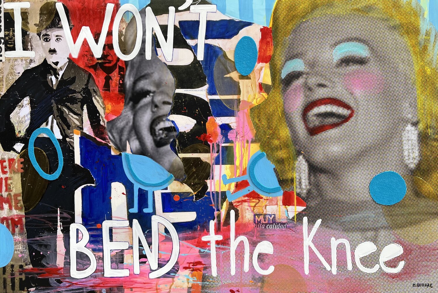 I won´t bend the knee María Burgaz Original painting for sale