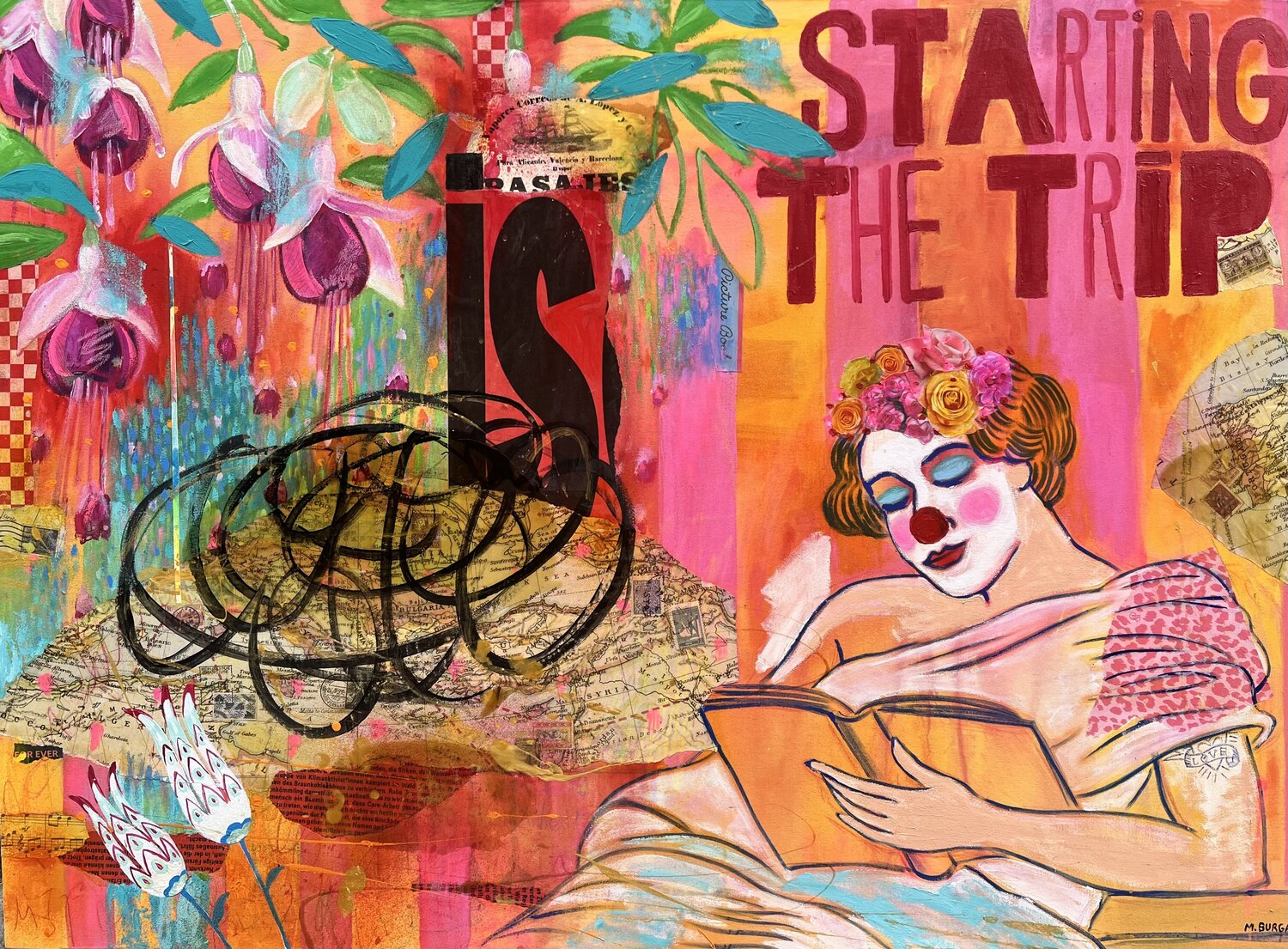 Starting the trip María Burgaz Original painting for sale