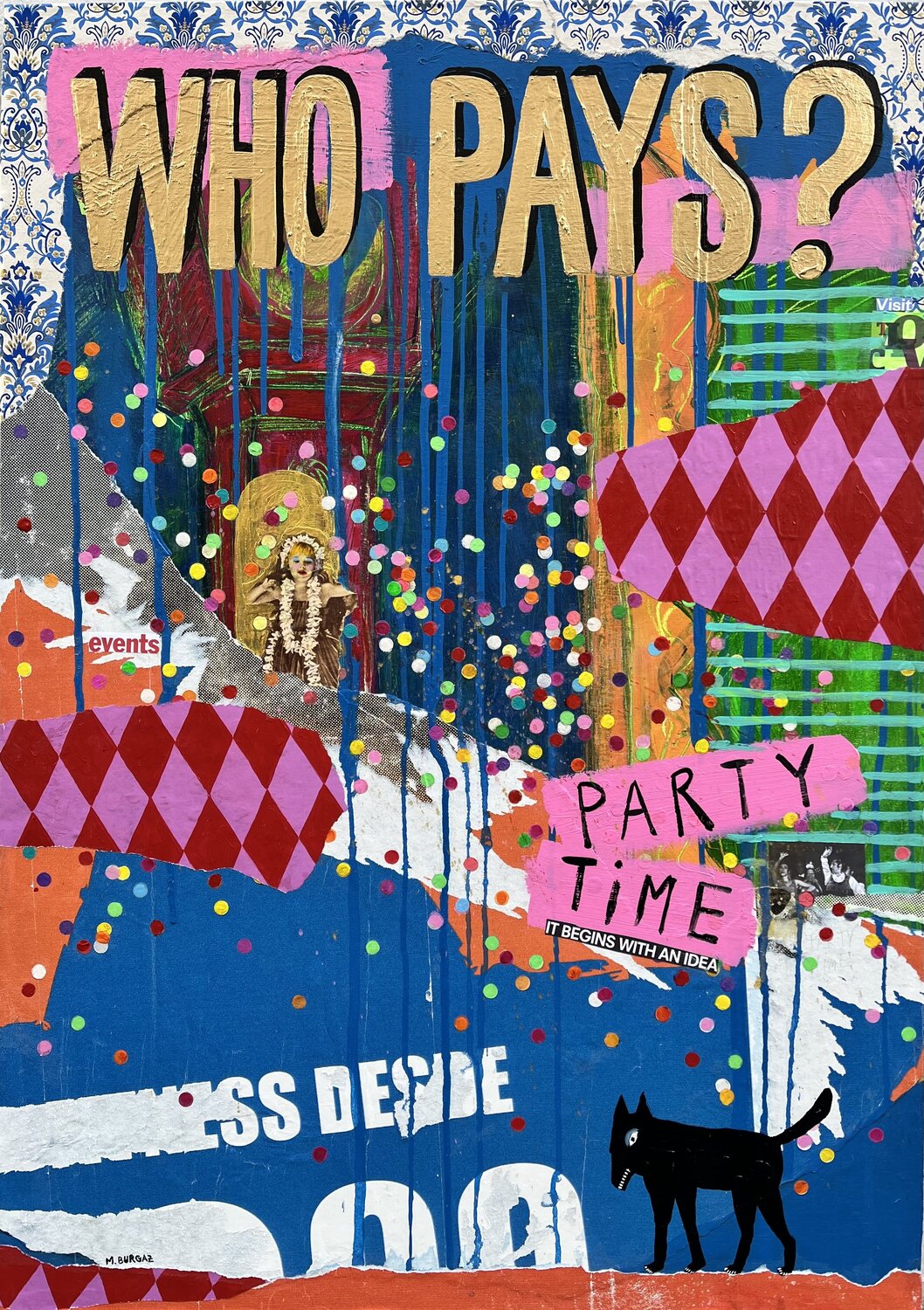 Who pays? María Burgaz Original painting for sale