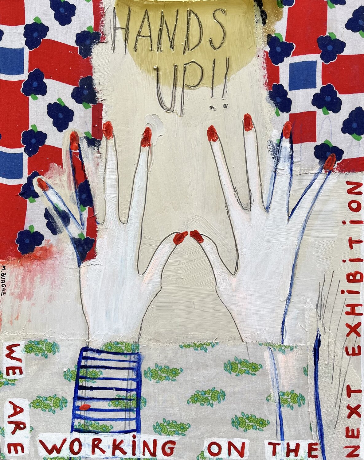 Hands up ! María Burgaz Original painting for sale