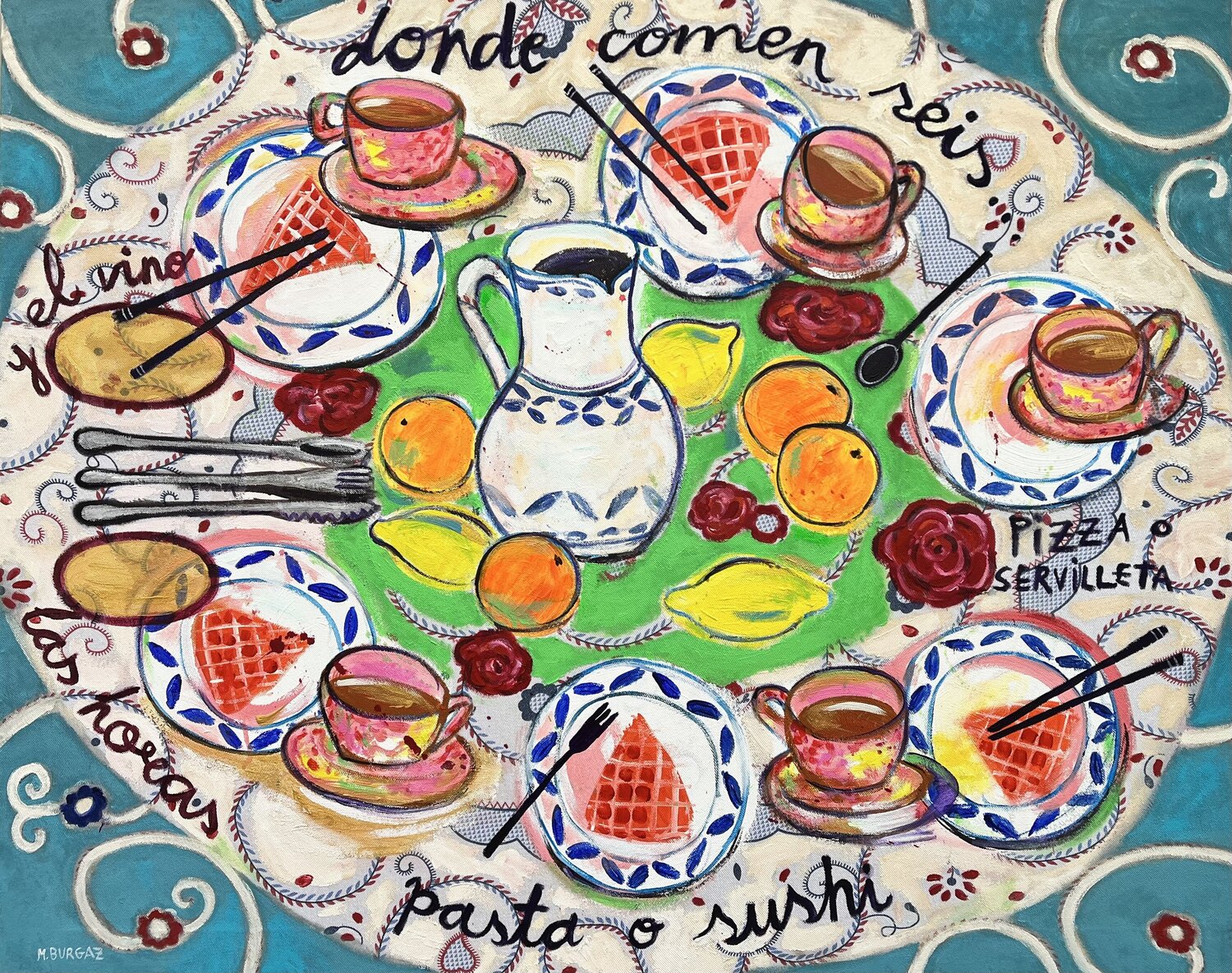 Las horas María Burgaz Original painting for sale